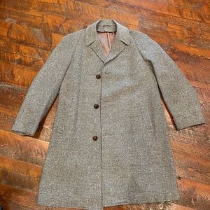 Vintage blocks wool mens overcoat small